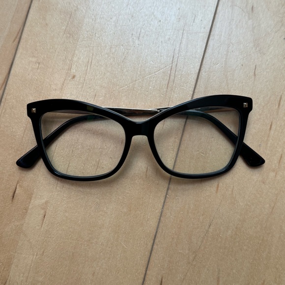 Black non-perception fashion glasses with blue light coating - Picture 1 of 2